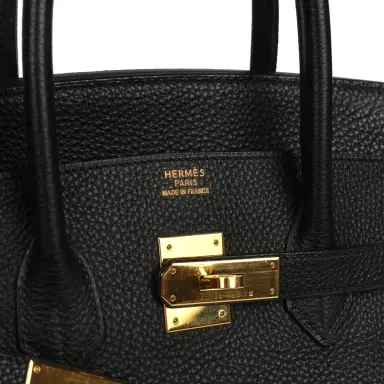 HERMÈS Vintage Hermes Birkin 35 Black Togo Gold Hardware | Thumbnail 7 HERMÈS Vintage Hermes Birkin 35 Black Togo Gold Hardware | Thumbnail 7