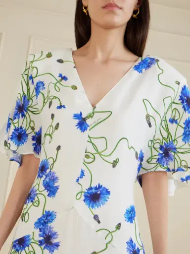 Stella McCartney Floral-print Crepon Midi Dress | Thumbnail 4