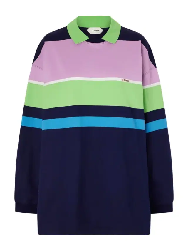 Embroidered Striped Cotton-jersey Sweater