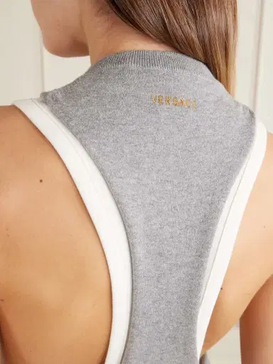 Versace Cut-out Knitted Cotton Vest | Thumbnail 5 Versace Cut-out Knitted Cotton Vest | Thumbnail 5