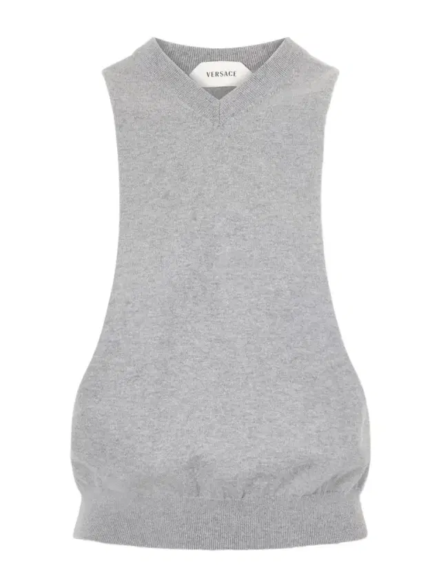 Cut-out Knitted Cotton Vest