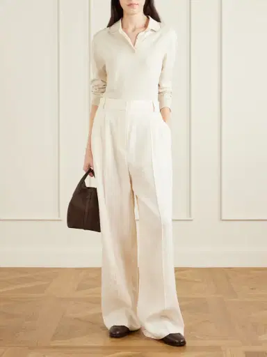 Loro Piana Lodger Linen And Wool-blend Wide-leg Pants | Thumbnail 2 Loro Piana Lodger Linen And Wool-blend Wide-leg Pants | Thumbnail 2