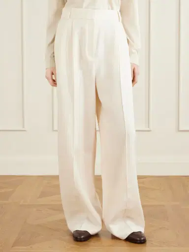 Loro Piana Lodger Linen And Wool-blend Wide-leg Pants | Thumbnail 3 Loro Piana Lodger Linen And Wool-blend Wide-leg Pants | Thumbnail 3