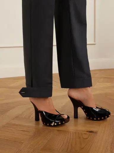 Versace Sassi Patent-leather Clogs | Thumbnail 2