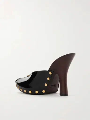 Versace Sassi Patent-leather Clogs | Thumbnail 3