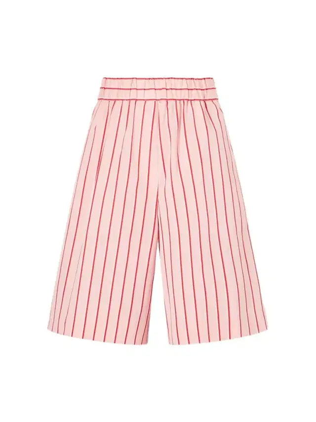 Pomy Bis Striped Cotton Shorts