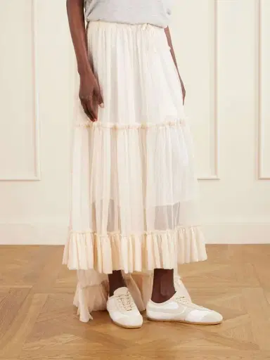 Dries Van Noten Sunia Asymmetric Silk-crepon Maxi Skirt | Thumbnail 3