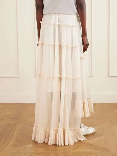 Dries Van Noten Sunia Asymmetric Silk-crepon Maxi Skirt | Thumbnail 4