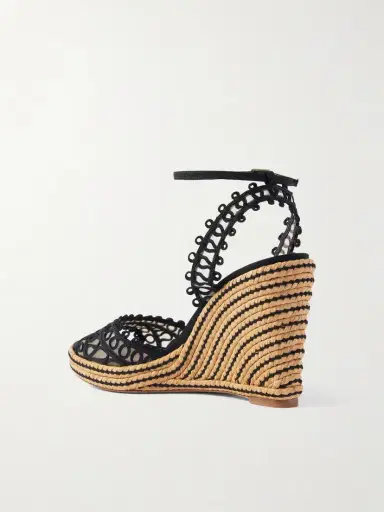 Aquazzura Kahlo 105 Raffia Espadrille Sandals | Thumbnail 3