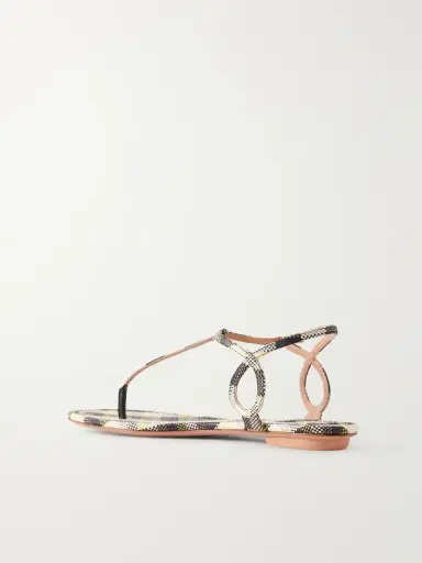 Aquazzura Almost Bare Checked Raffia Sandals | Thumbnail 3 Aquazzura Almost Bare Checked Raffia Sandals | Thumbnail 3