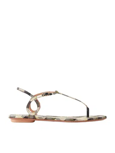 Aquazzura Almost Bare Checked Raffia Sandals | Thumbnail 1 Aquazzura Almost Bare Checked Raffia Sandals | Thumbnail 1