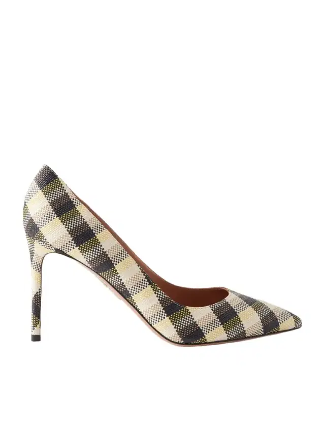 Purist 85 Checked Raffia Pumps