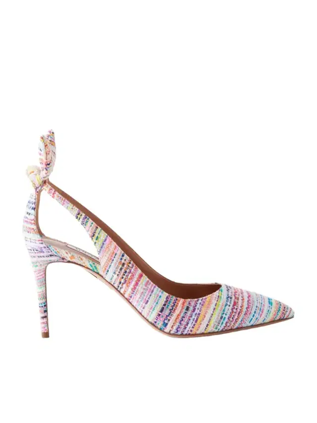 Bow Tie 85 Embellished Tweed Pumps