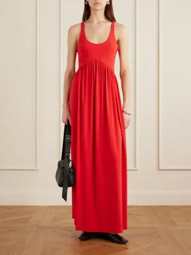 Sportmax Gathered Jersey Maxi Dress | Thumbnail 2