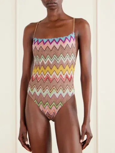 Missoni Mare Striped Metallic Crochet-knit Swimsuit | Thumbnail 2