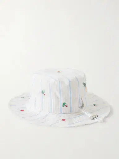 Jacquemus Le Bob Artichaut Printed Striped Cotton Sunhat | Thumbnail 3 Jacquemus Le Bob Artichaut Printed Striped Cotton Sunhat | Thumbnail 3