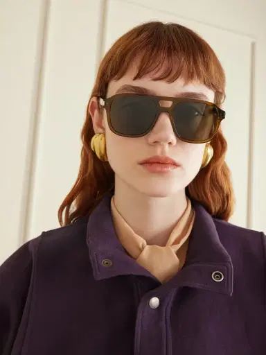 Saint Laurent Eyewear Aviator-style Acetate Sunglasses | Thumbnail 2
