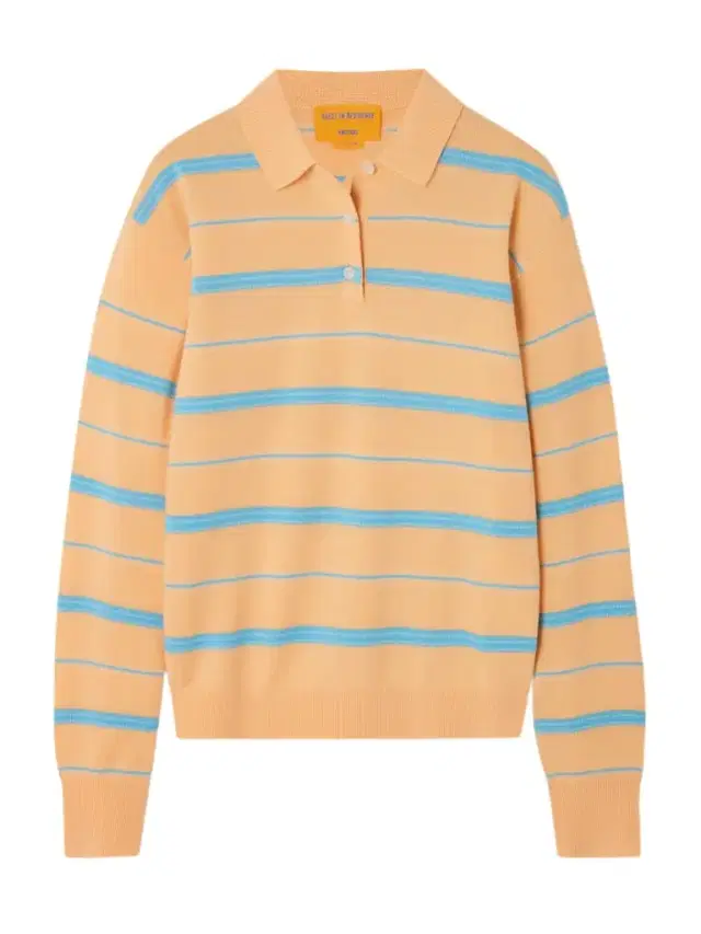 Collegiate Striped Cashmere Polo Sweater