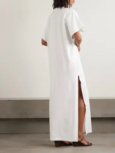 RÙADH Braun Embroidered Organic Cotton-jersey Maxi Dress | Thumbnail 3 RÙADH Braun Embroidered Organic Cotton-jersey Maxi Dress | Thumbnail 3
