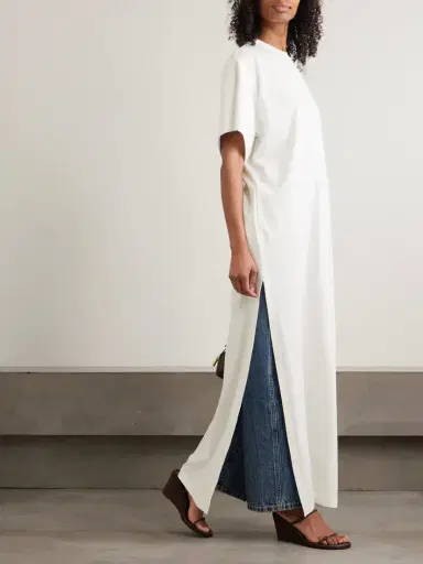 RÙADH Braun Embroidered Organic Cotton-jersey Maxi Dress | Thumbnail 4 RÙADH Braun Embroidered Organic Cotton-jersey Maxi Dress | Thumbnail 4