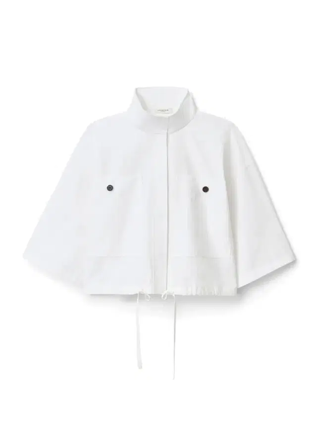 Short-Sleeve Oversized Cotton Shirt Jacket