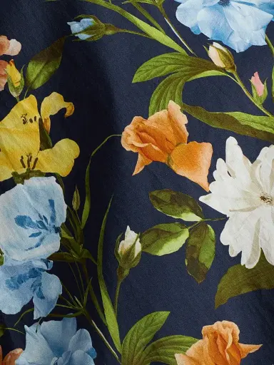 SACHIN & BABI Women's Ganika Floral Cotton Midi-Dress - Navy Wildflowers Degrade - Size 6 | Thumbnail 7 SACHIN & BABI Women's Ganika Floral Cotton Midi-Dress - Navy Wildflowers Degrade - Size 6 | Thumbnail 7
