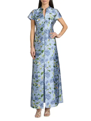 SACHIN & BABI Women's Charlotte Mikado Belted Gown | Thumbnail 3