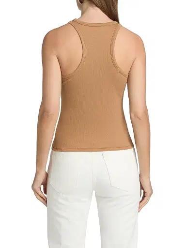 A.L.C. Women's Dean Stretch-Jersey Crewneck Tank Top - Toffee - Size Large | Thumbnail 5