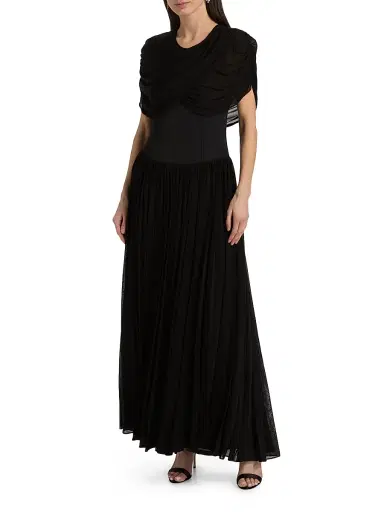 Simkhai Women's Nancie Draped Jersey Gown - Black - Size 0 | Thumbnail 2 Simkhai Women's Nancie Draped Jersey Gown - Black - Size 0 | Thumbnail 2