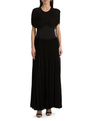Simkhai Women's Nancie Draped Jersey Gown - Black - Size 0 | Thumbnail 3 Simkhai Women's Nancie Draped Jersey Gown - Black - Size 0 | Thumbnail 3
