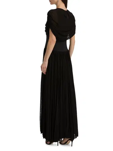 Simkhai Women's Nancie Draped Jersey Gown - Black - Size 0 | Thumbnail 5 Simkhai Women's Nancie Draped Jersey Gown - Black - Size 0 | Thumbnail 5