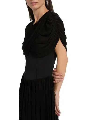 Simkhai Women's Nancie Draped Jersey Gown - Black - Size 0 | Thumbnail 6 Simkhai Women's Nancie Draped Jersey Gown - Black - Size 0 | Thumbnail 6