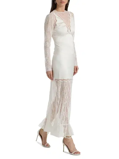 Simkhai Women's Alicia Lace Midi-Dress - Ivory - Size 8 | Thumbnail 2