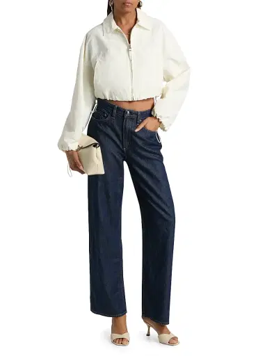 Simkhai Women's Colsen Drawcord Crop Jacket | Thumbnail 2