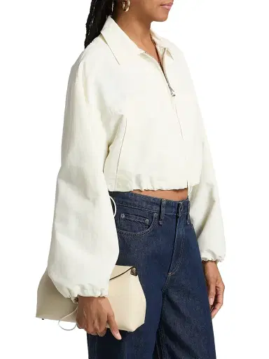 Simkhai Women's Colsen Drawcord Crop Jacket | Thumbnail 4