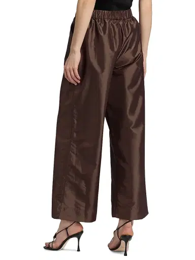 SIMKHAI Women's Arden Wide-Leg Pants - Chocolate | Thumbnail 5