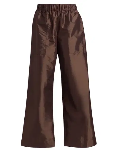 SIMKHAI Women's Arden Wide-Leg Pants - Chocolate | Thumbnail 1