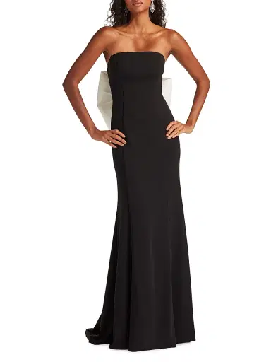 Tadashi Shoji Women's Bow-Appliqué Strapless Gown | Thumbnail 2
