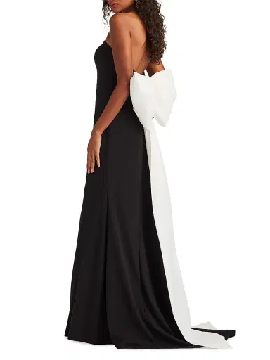 Tadashi Shoji Women's Bow-Appliqué Strapless Gown | Thumbnail 3