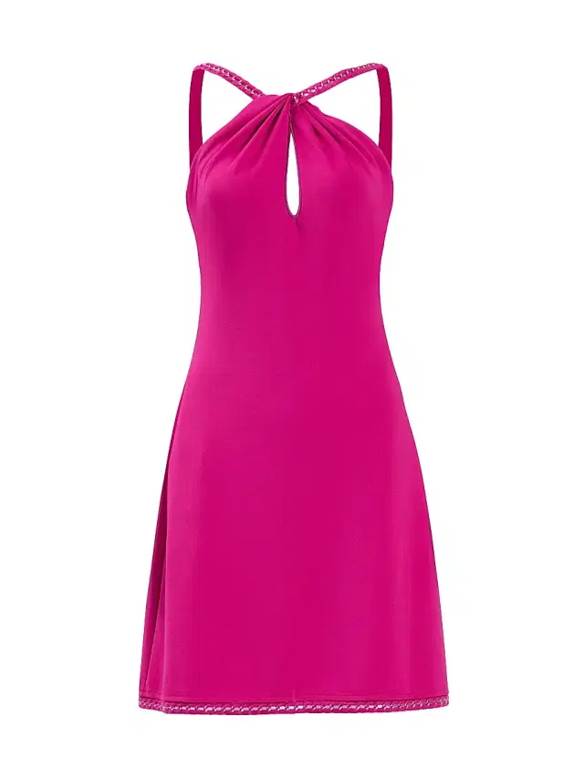 Women's Sleeveless Cut-Out Minidress - Wild Pink