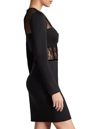 Sho by Tadashi Shoji Women's Illusion Lace Sheath Cocktail Dress - Black | Thumbnail 4 Sho by Tadashi Shoji Women's Illusion Lace Sheath Cocktail Dress - Black | Thumbnail 4