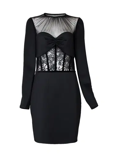 Sho by Tadashi Shoji Women's Illusion Lace Sheath Cocktail Dress - Black | Thumbnail 1 Sho by Tadashi Shoji Women's Illusion Lace Sheath Cocktail Dress - Black | Thumbnail 1