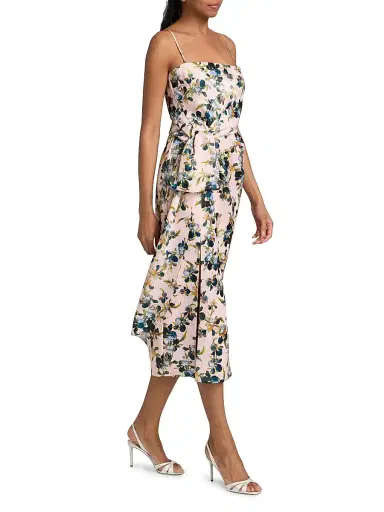 Cinq à Sept Women's Tilsa Trailing Iris Draped Cocktail Dress | Thumbnail 2 Cinq à Sept Women's Tilsa Trailing Iris Draped Cocktail Dress | Thumbnail 2