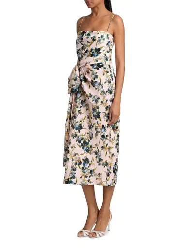Cinq à Sept Women's Tilsa Trailing Iris Draped Cocktail Dress | Thumbnail 4 Cinq à Sept Women's Tilsa Trailing Iris Draped Cocktail Dress | Thumbnail 4