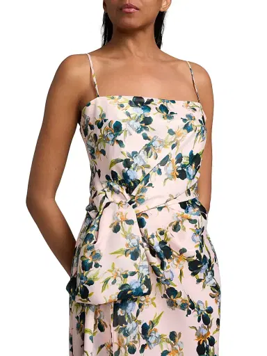 Cinq à Sept Women's Tilsa Trailing Iris Draped Cocktail Dress | Thumbnail 6 Cinq à Sept Women's Tilsa Trailing Iris Draped Cocktail Dress | Thumbnail 6