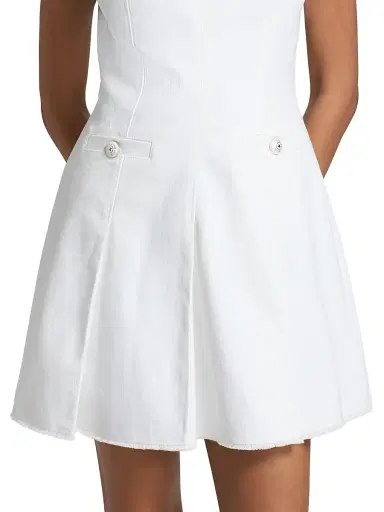 Cinq à Sept Women's Nova Short-Sleeve Denim Minidress | Thumbnail 6 Cinq à Sept Women's Nova Short-Sleeve Denim Minidress | Thumbnail 6