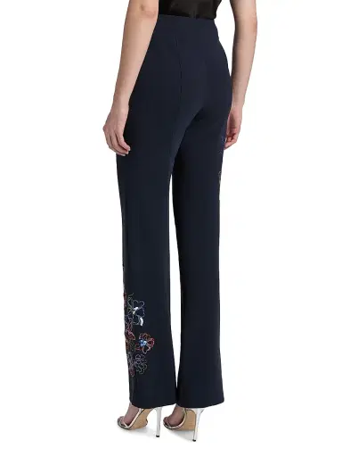 Cinq à Sept Women's Kingsley Blooming Linework Pants - Navy Multi - Size 2 | Thumbnail 5 Cinq à Sept Women's Kingsley Blooming Linework Pants - Navy Multi - Size 2 | Thumbnail 5