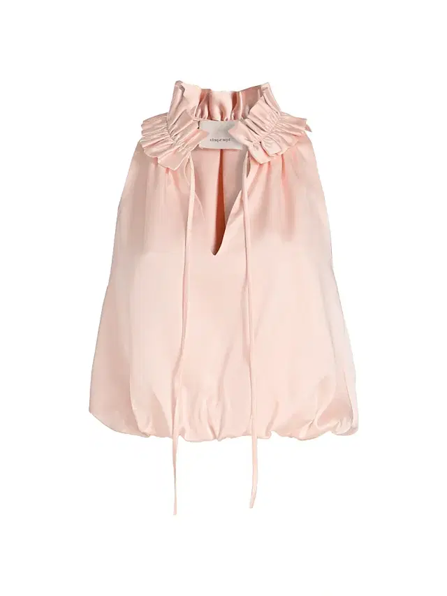 Women's Lucianna Ruffled Collar Bubble Top - Rosy Cloud