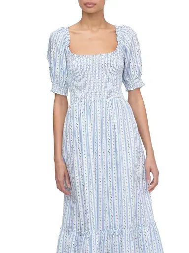 Hill House Home Women's The Louisa Nap Dress - Blue Petal Stripe | Thumbnail 5 Hill House Home Women's The Louisa Nap Dress - Blue Petal Stripe | Thumbnail 5
