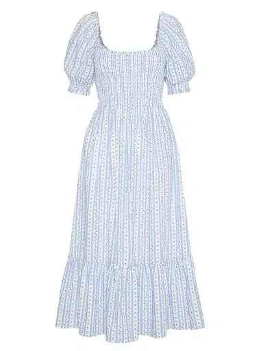 Hill House Home Women's The Louisa Nap Dress - Blue Petal Stripe | Thumbnail 1 Hill House Home Women's The Louisa Nap Dress - Blue Petal Stripe | Thumbnail 1